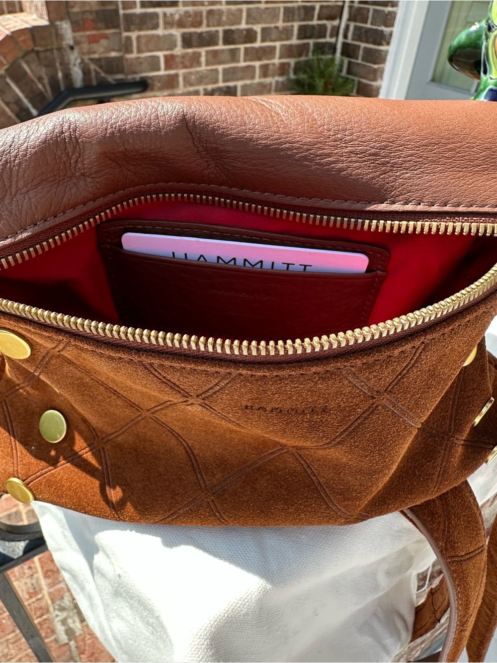 Hammitt Women’s Suede Crossbody Bag, Dillon Small, chocolate. NWT - Picture 14 of 16